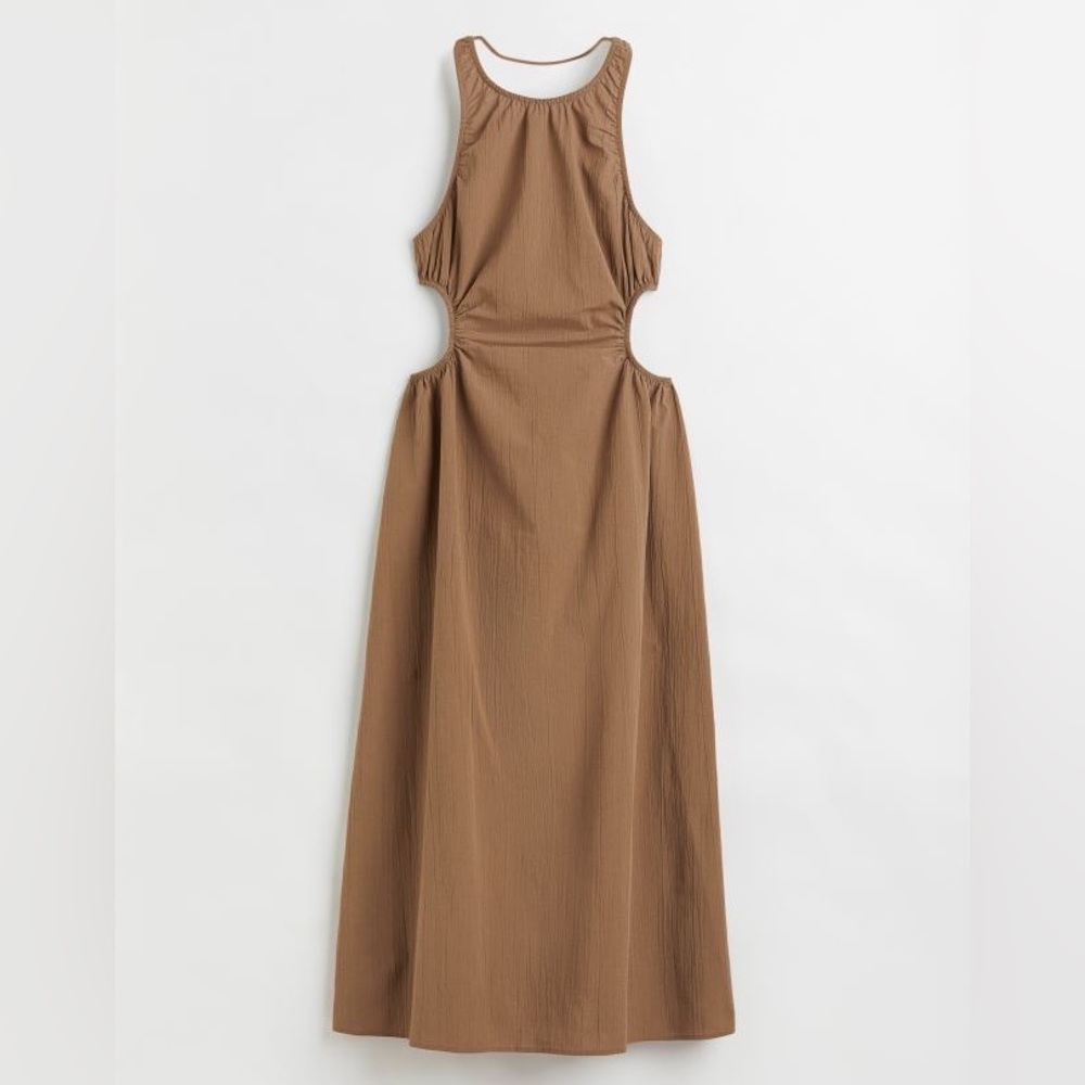 H&M gathered cut out dress